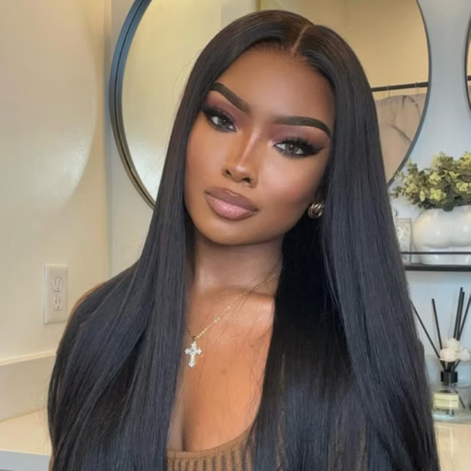 Sleek Jet-Black Wig - DermaAfro